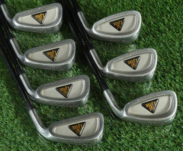 LYNX OVERSIZE IRONS SET 4-PW ULTRALIGHT REGULAR FLEX GRAPHITE SHAFTS RH ~ LOOK!!
