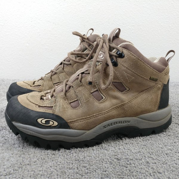 Salomon Canyon Mid GTX Waterproof Hiking Boots Womens 8.5 Brown NO INSOLES