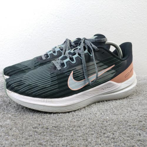 Nike Air Winflo 9 Womens Size 11 Running Shoes DD8686-004 Black Low Top Sneakers