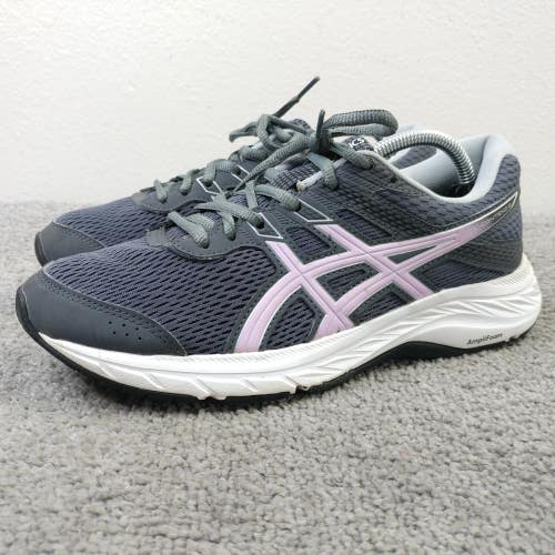 Asics Gel Contend 6 Womens Size 7 Running Shoes Low Top Gray Sneakers