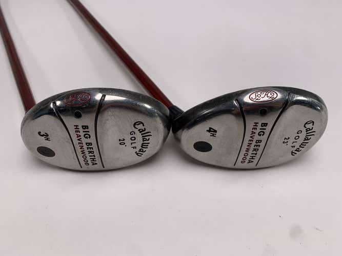 Callaway Big Bertha Heavenwood 3 & 4 Hybrid Set 20* 23* RCH 75 Firm RH