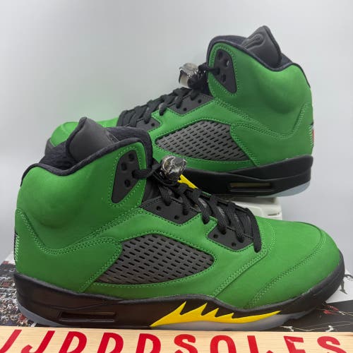 Nike Air Jordan 5 SE Oregon Green/Black/Yellow Retro CK6631-307 Men’s Sz 13 NIB