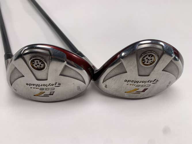 TaylorMade R7 CGB Max 3 & 4 Hybrid Set 19* 22* REAX SuperFast 55g Mens RH