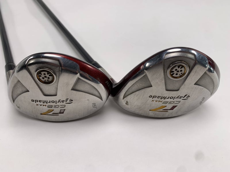 TaylorMade R7 CGB Max 3 & 4 Hybrid Set 19* 22* REAX SuperFast 55g Mens RH