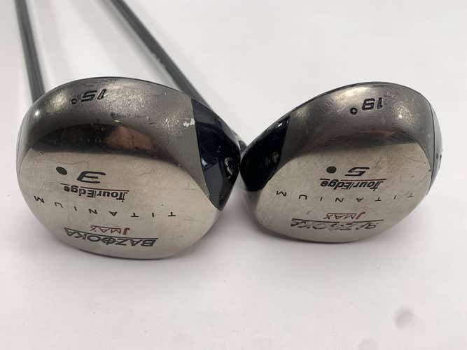 Tour Edge Bazooka Jmax Carbon 3 & 5 Fairway Wood Set 15* 19* Fujikura Mens RH