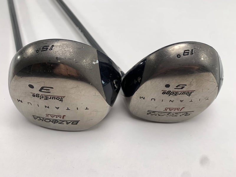 Tour Edge Bazooka Jmax Carbon 3 & 5 Fairway Wood Set 15* 19* Fujikura Mens RH