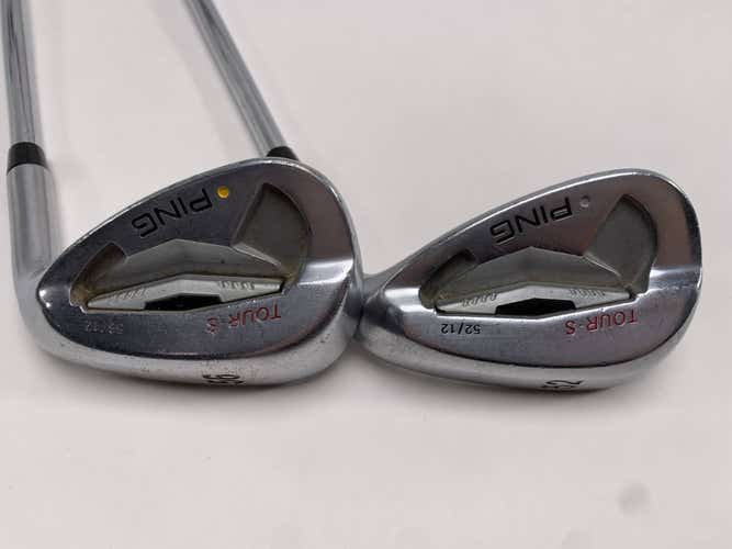 Ping Tour Wedge Set 52* 12 56* 12 Gold Dot 4* Flat AWT Stiff Steel Mens RH