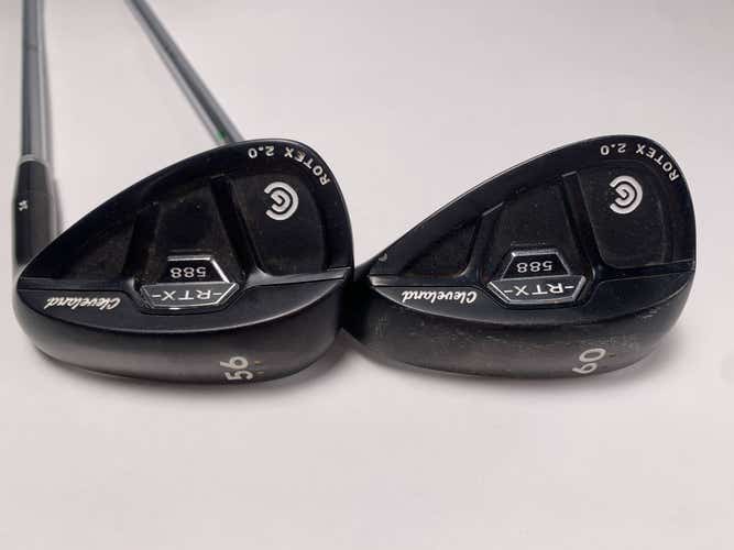 Cleveland 588 RTX 2.0 CB Black Satin Wedge Set 56* 14 | 60* 12 DG Wedge Mens RH