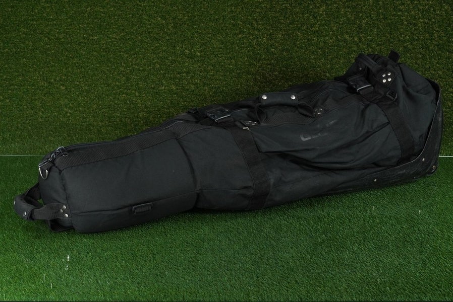 THE ORIGINAL CLUB GLOVE ROLLING GOLF TRAVEL BAG, BLACK W/ 2 ZIP KEYS - WELL USED