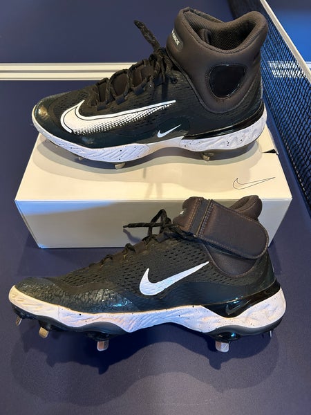 Black Men's Size M 11.0 (W 12.0) Adult Nike alpha huarache elite 4 Mid Metal (Used)