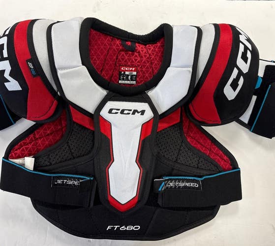 Junior Size Large CCM JETSPEED FT680 Ice Hockey Shoulder Pads