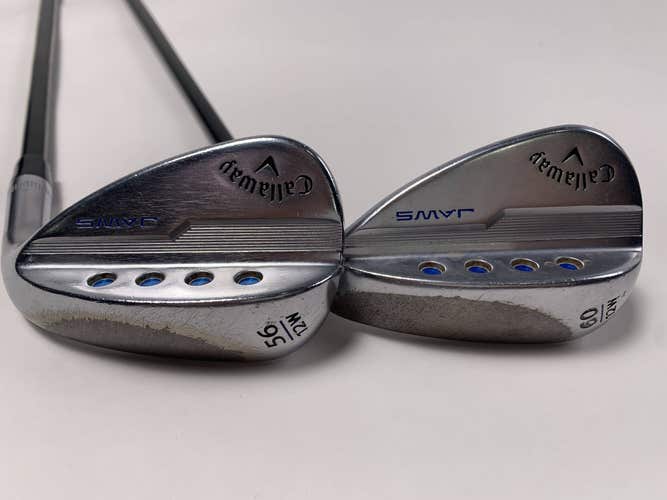 Callaway Jaws MD5 Platinum Chrome Wedge Set 56*12 | 60*12 Catalyst 6.0 Stiff RH