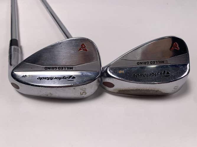 TaylorMade Milled Grind Satin Chrome Wedge Set 54* 9 | 60* 11 DG RH Midsize