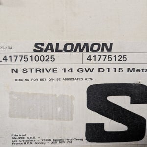 Salomon Strive 14 GW Bindings 115mm Brake