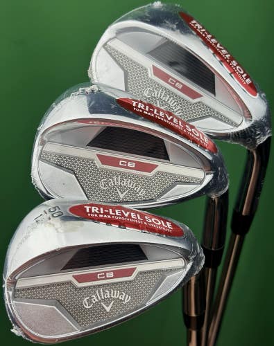 Callaway CB Wedge Set 50-12, 54-14, 58-12 GW SW LW Steel Right Hand NEW!