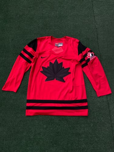 Red Large Men's Nike Team Canada Olympic Jersey (New)