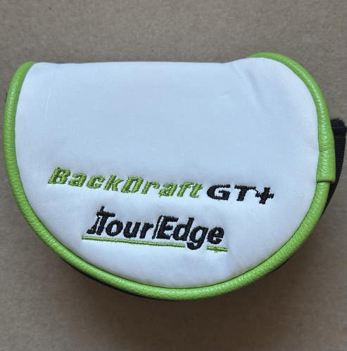 NEW Tour Edge Backdraft GT+ Plus Mallet Style Green/White Putter Cover Headcover