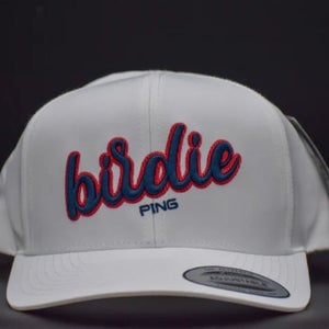 PING Under Par Birdie Snapback Hat Cap 37266-01 White One Size NEW