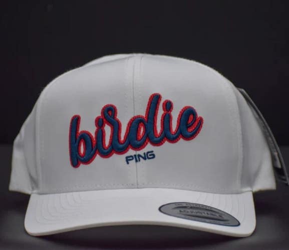 PING Under Par Birdie Snapback Hat Cap 37266-01 White One Size NEW