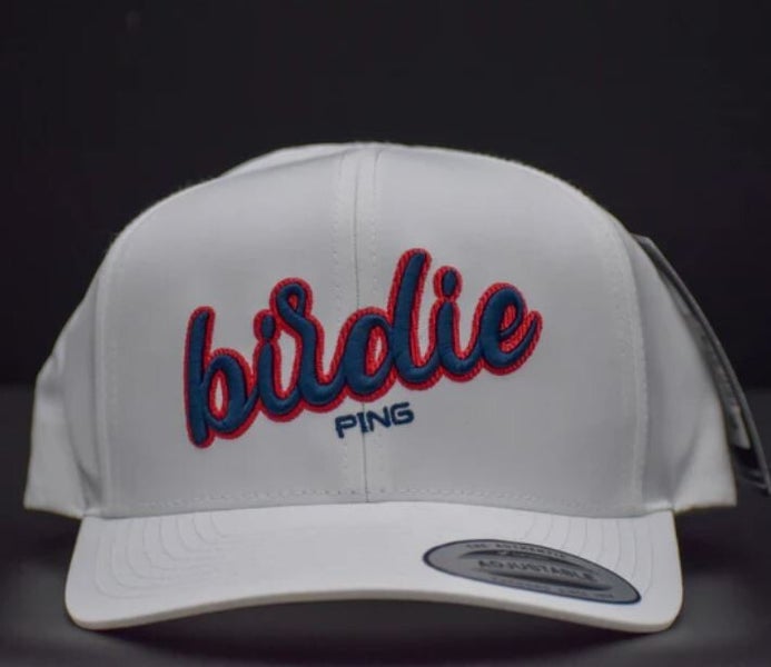 PING Under Par Birdie Snapback Hat Cap 37266-01 White One Size NEW