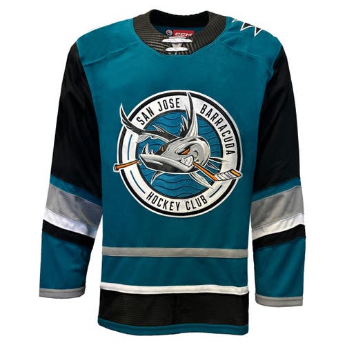 New San Jose Barracuda AHL CCM Quicklite Teal Jersey 2025-26 Adult Medium *Read Full Description*