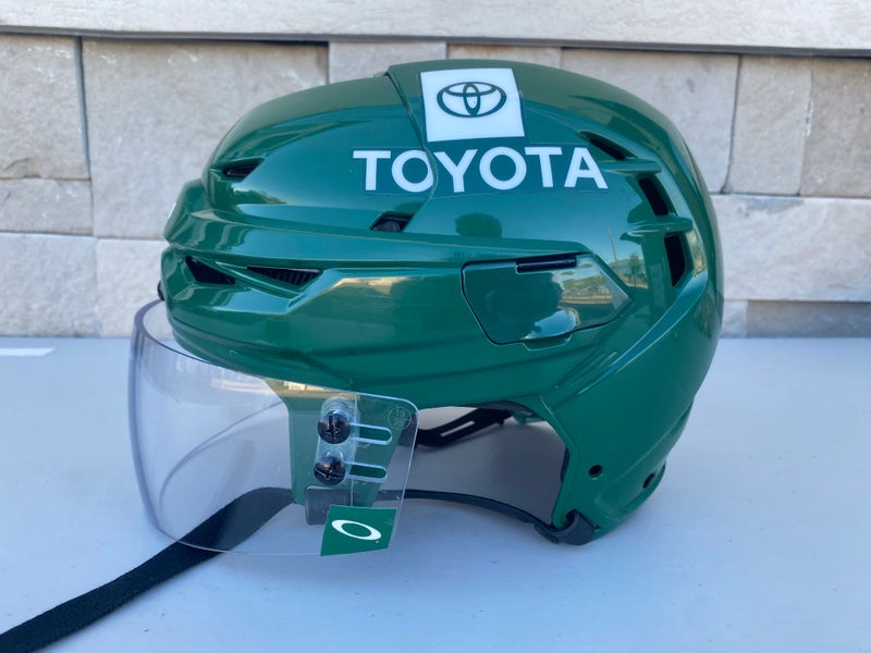 Warrior Covert CF100 Pro Stock Hockey Helmet Visor Combo Green Medium 5760