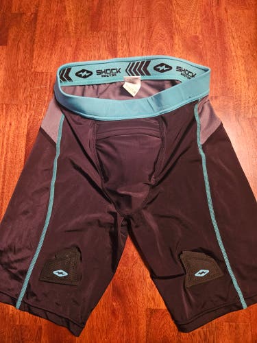 Shock Doctor Compression Shorts with Pelvic Protector- Women's Large