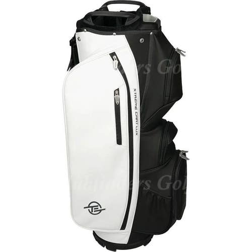 NEW Tour Edge Xtreme Lux Black / White 5-Way Golf Cart Bag w/ Raincover