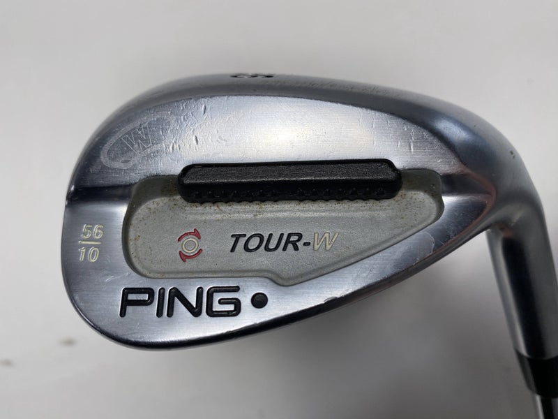 Ping Tour-W Brushed Silver Wedge 56* 10 Bounce Black Dot AWT Stiff Steel Mens RH