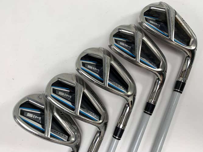 TaylorMade SIM MAX OS Iron Set 8-PW+GW+SW Aldila NV Blue 45g Ladies RH