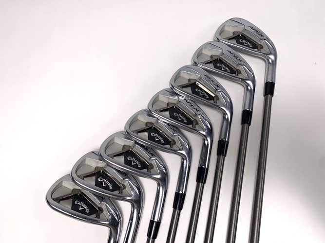 Callaway Apex 21 Iron Set 4-PW+AW AeroTech SteelFiber i95 Stiff Graphite RH +1"