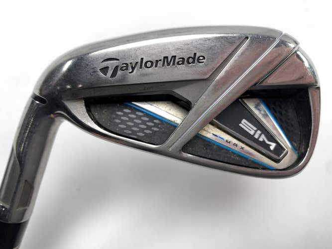 TaylorMade SIM MAX Single 6 Iron KBS Max 85g Regular Steel Mens LH -.5''