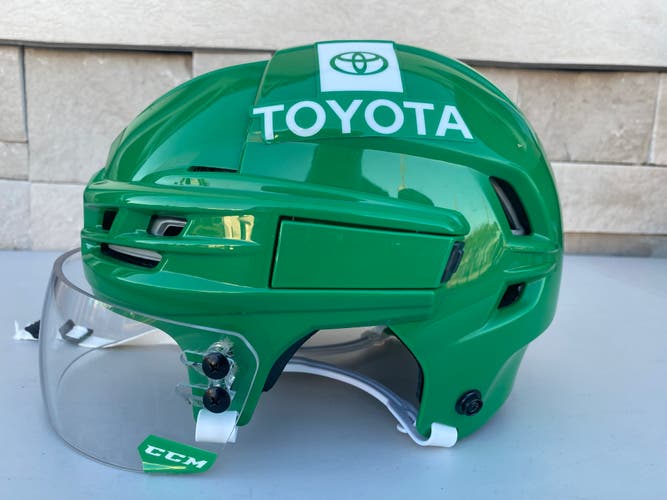 CCM Tacks 910 Pro Stock Hockey Helmet Medium Visor Combo Retro Green 7119