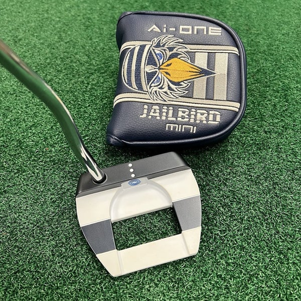 Odyssey Ai-ONE JAILBIRD MINI CH 34.5" Putter w/ Cover Men's Right Hand MINT!