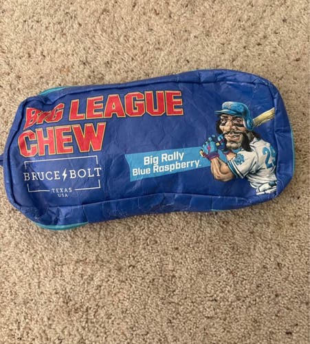 Limited edition Big League Chew blue raspberry Bruce Bolts size medium. Used for 4 games