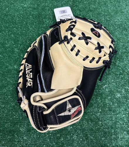 All Star Pro Series 33.5" Baseball Catchers Mitt CM3000SBT - Cream Black