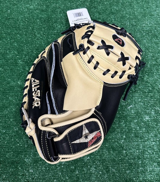 All Star Pro Series 33.5" Baseball Catchers Mitt CM3000SBT - Cream Black