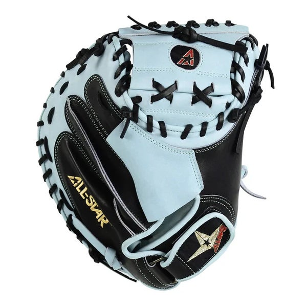 All Star Pro Series 34" Baseball Catchers Mitt CM3000 - Sky Blue Black