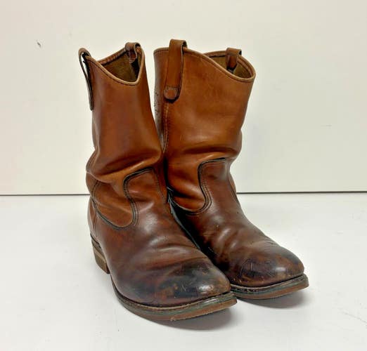 Red Wing Pecos 1155 Brown Leather Pull-On Boots Oil Resistant Soles US 11