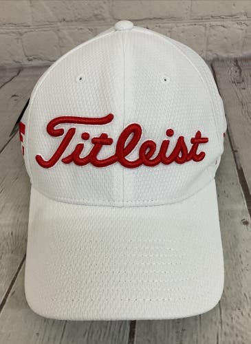 Titleist PRO V1 FJ Ladies 100% Polyester Performance Fitted Golf Hat White M/L