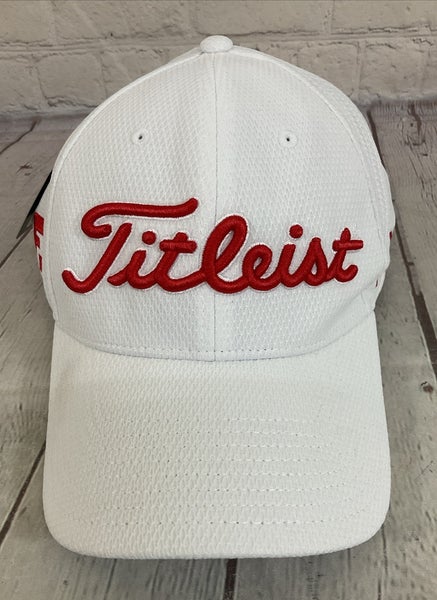 Titleist PRO V1 FJ Ladies 100% Polyester Performance Fitted Golf Hat White M/L