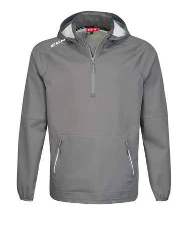 NEW CCM Anorak Pullover Jacket, Gray, Sr. XXL