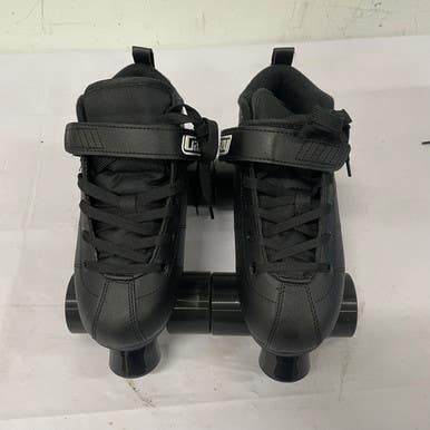 Used ROCKET CRAZY Senior Roller Quad Skates Black Senior 6 11307-S000257203