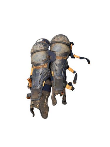 Used Evoshield SHIN GAURDS Catchers Leg Guards Navy Blue Adult 11307-S000260256