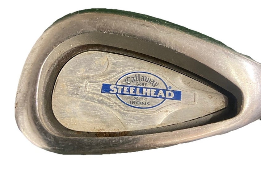 Callaway Steelhead X-14 8 Iron Men's RH Stiff Steel 36" Factory Grip Nice Club