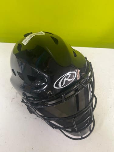 Used Rawlings HELMET 6 1/2 IN-7 IN Catchers Helmet w/Mask Black One Size 11307-S000259460