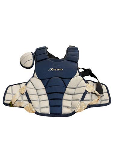 Used Mizuno DRYLITE YOUTH 14 Catchers Chest Protector Navy Blue Youth 11307-S000260110