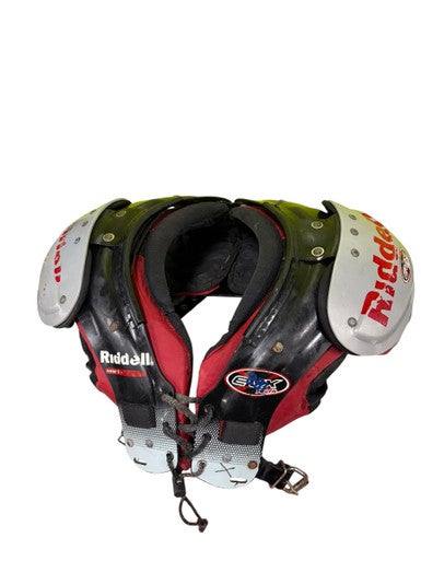 Used Riddell YOUTH EXV FB Shoulder Pads Black SM 11307-S000259899