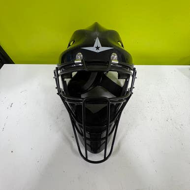 Used All-Star CATCHERS HELMET Catchers Helmet w/Mask Black One Size 11307-S000258625