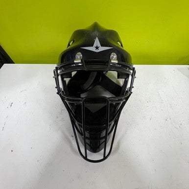 Used All-Star CATCHERS HELMET Catchers Helmet w/Mask Black One Size 11307-S000258625